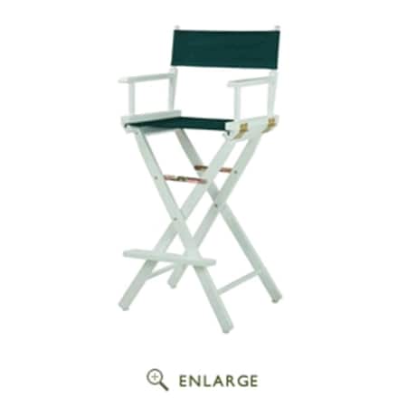 CASUAL HOME 230-02-021-32 30 in. Directors Chair Black Frame with Hunter Green Canvas 230-02/021-32